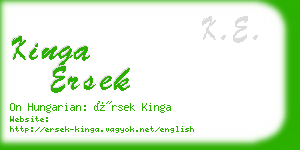 kinga ersek business card